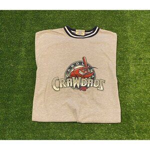Vintage Carolina Crawdads shirt extra large mens gray MiLB Y2K Steve & Barrys